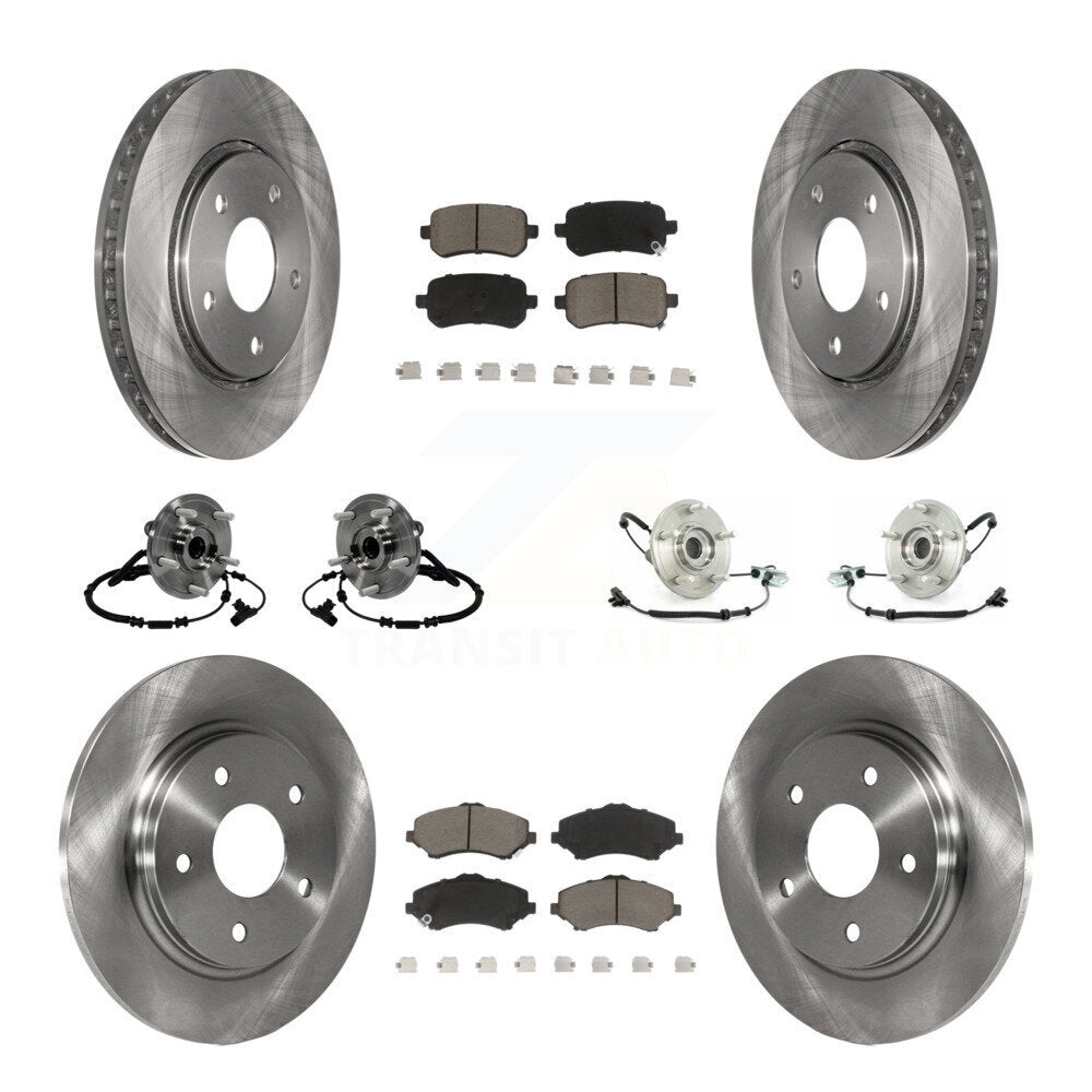 Kit de Rotor et de plaquettes de frein à disque, roulement de moyeu avant et arrière (10 pièces) pour Volkswagen Routa