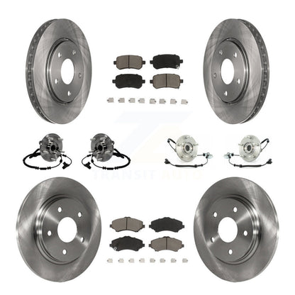 Kit de Rotor et de plaquettes de frein à disque, roulement de moyeu avant et arrière (10 pièces) pour Volkswagen Routa