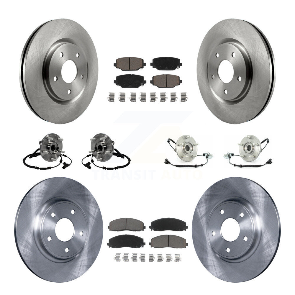 Kit de Rotor et de plaquettes de frein à disque, roulement de moyeu avant et arrière (10 pièces) pour Volkswagen Routa