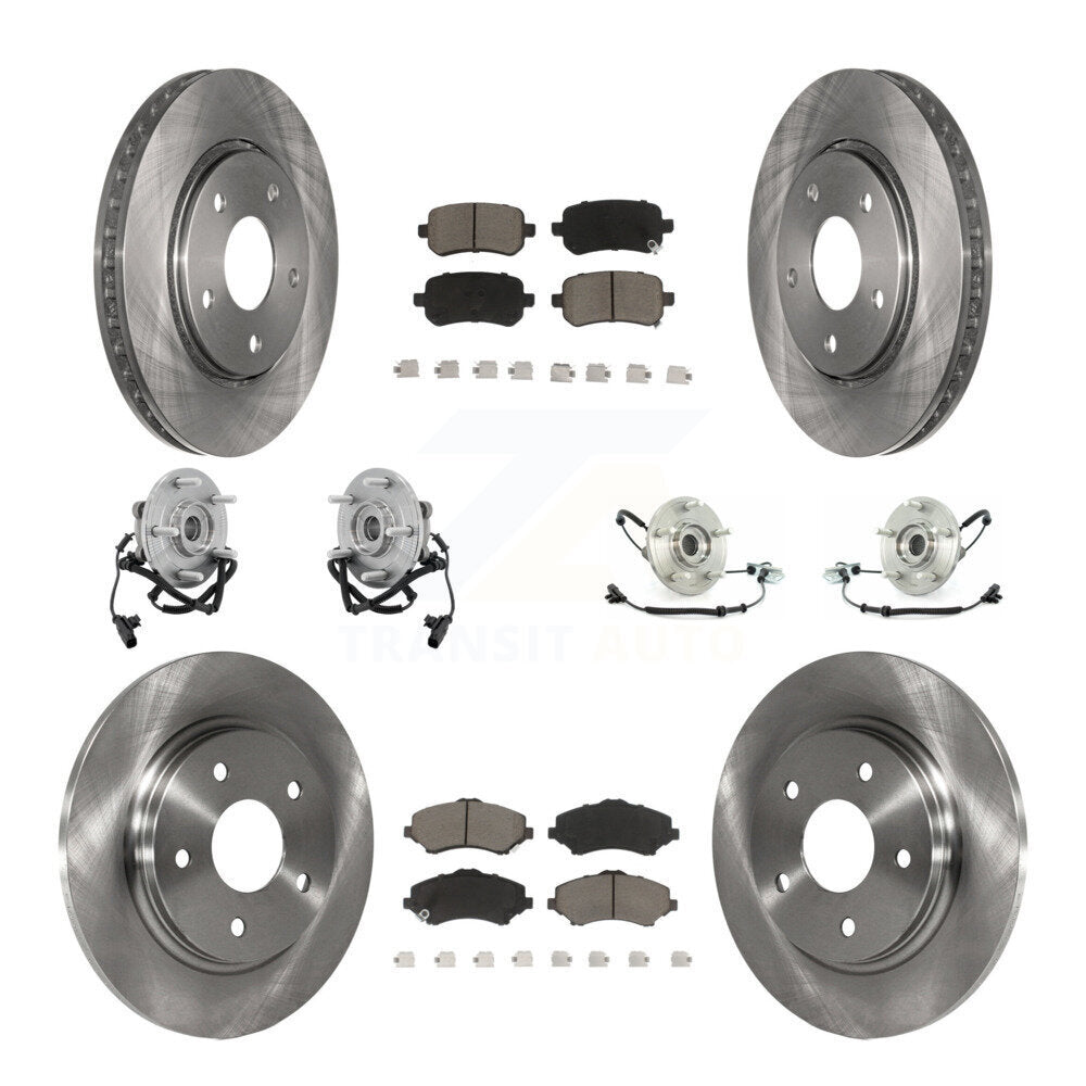 Kit de plaquettes de Rotor de frein, roulement de moyeu avant et arrière (10 pièces) pour Dodge Grand Caravan Town