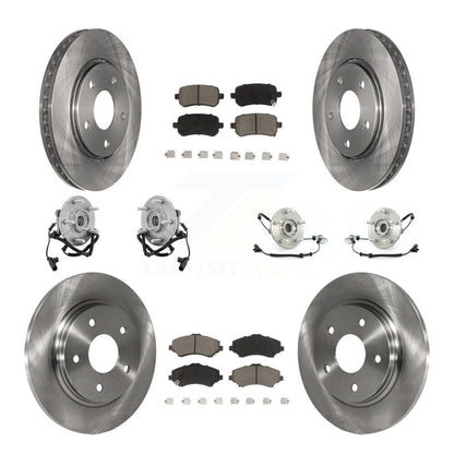 Kit de plaquettes de Rotor de frein, roulement de moyeu avant et arrière (10 pièces) pour Dodge Grand Caravan Town