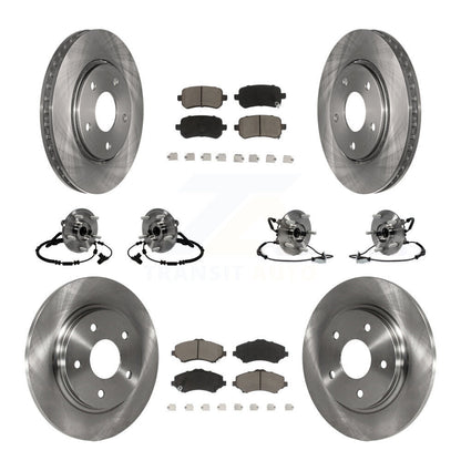 Kit de plaquettes de Rotor de frein, roulement de moyeu avant et arrière (10 pièces) pour Dodge Grand Caravan Town