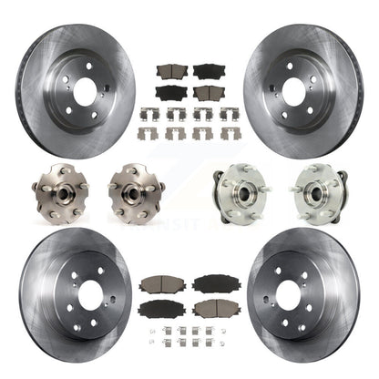 Kit de rotors et plaquettes de frein à disque, roulements de moyeu avant et arrière (10 pièces) pour Toyota RAV4