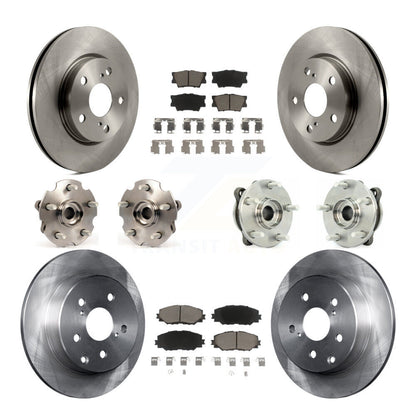 Kit de rotors et plaquettes de frein, roulement de moyeu avant et arrière (10 pièces), pour Toyota RAV4 LE avec AW