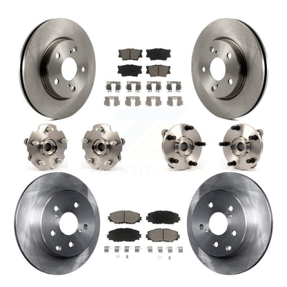 Kit de rotors et plaquettes de frein à disque, roulements de moyeu avant et arrière (10 pièces) pour Toyota RAV4
