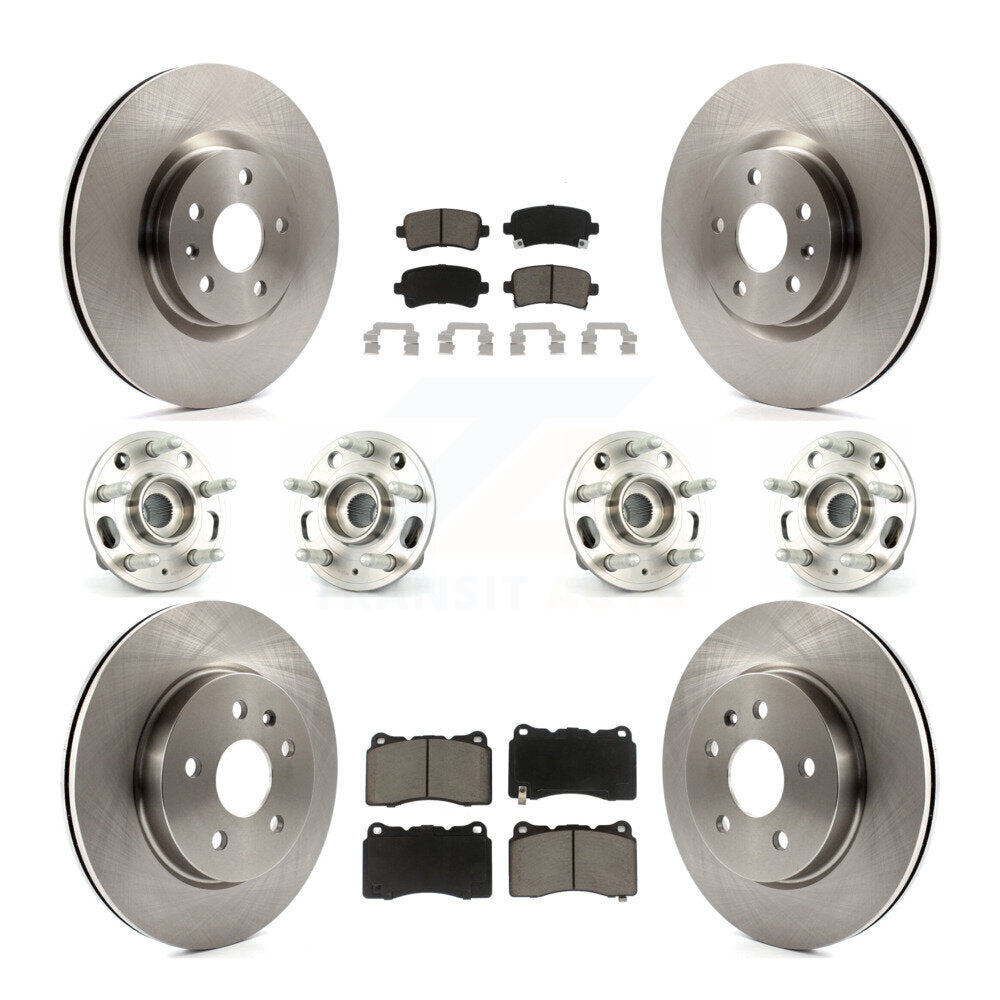 Kit de rotors et plaquettes de frein à disque, roulements de moyeu avant et arrière (10 pièces) pour Cadillac XTS