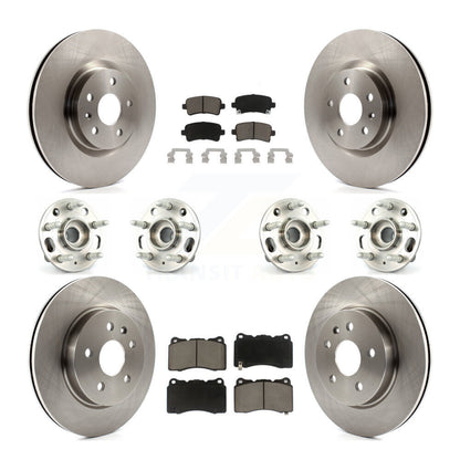 Kit de rotors et plaquettes de frein à disque, roulements de moyeu avant et arrière (10 pièces) pour Cadillac XTS