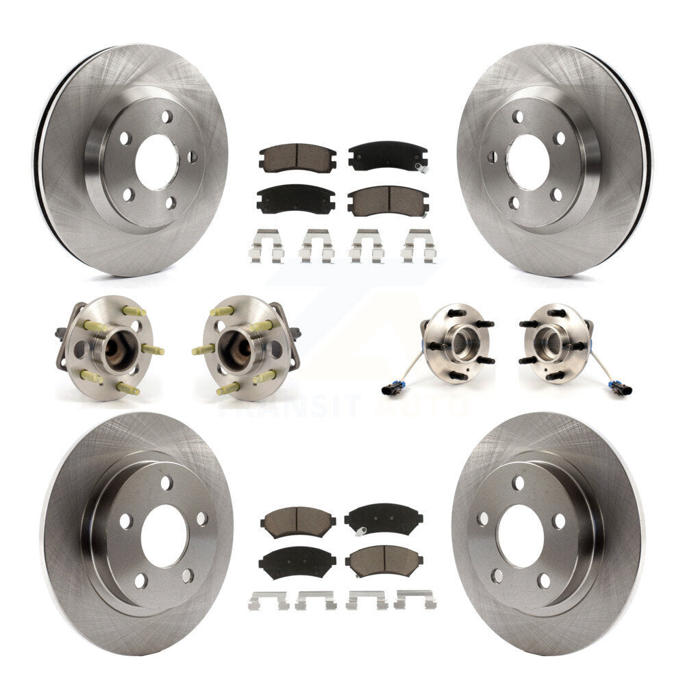 Kit de plaquettes de Rotor de frein, roulement de moyeu avant et arrière (10 pièces) pour Buick LesSabre Pontiac Par
