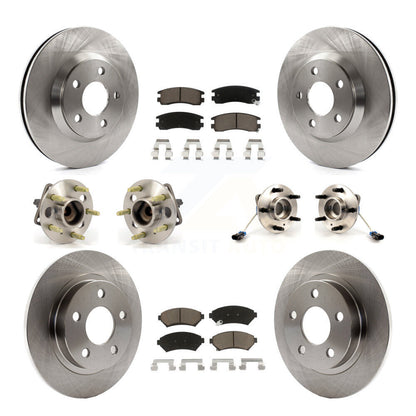 Kit de plaquettes de Rotor de frein, roulement de moyeu avant et arrière (10 pièces) pour Buick LesSabre Pontiac Par