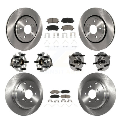 Kit de rotors et plaquettes de frein avec roulement de moyeu avant et arrière (10 pièces) pour Honda Odysse 2015-2017