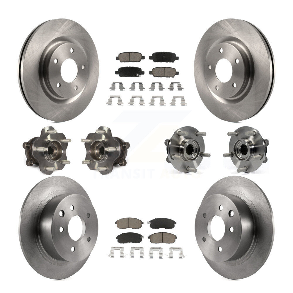 Kit de rotors et plaquettes de frein à disque, roulements de moyeu avant et arrière (10 pièces) pour Nissan Juke