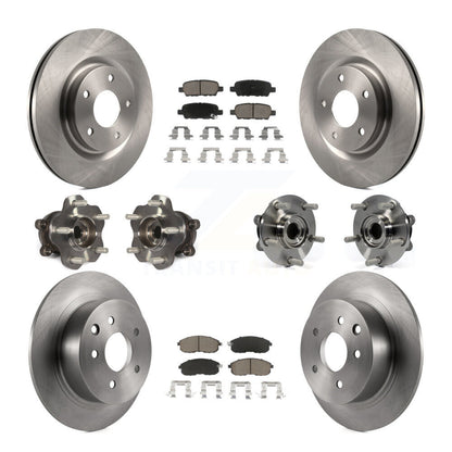 Kit de rotors et plaquettes de frein à disque, roulements de moyeu avant et arrière (10 pièces) pour Nissan Juke