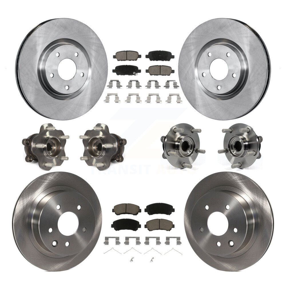 Kit de rotors et plaquettes de frein à disque, roulements de moyeu avant et arrière (10 pièces) pour Nissan Juke