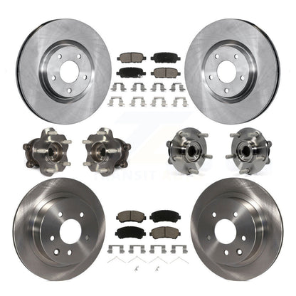 Kit de rotors et plaquettes de frein à disque, roulements de moyeu avant et arrière (10 pièces) pour Nissan Juke