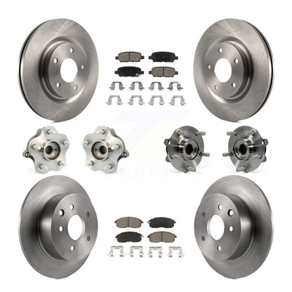 Kit de rotors et plaquettes de frein à disque, roulements de moyeu avant et arrière (10 pièces) pour Nissan Juke
