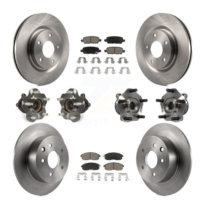 Kit de plaquettes de Rotor de frein, roulement de moyeu avant et arrière (10 pièces) pour Nissan Sentra Turbocharge