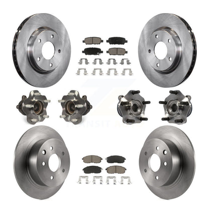 Kit de rotors et plaquettes de frein à disque, roulements de moyeu avant et arrière (10 pièces) pour Nissan Sentra
