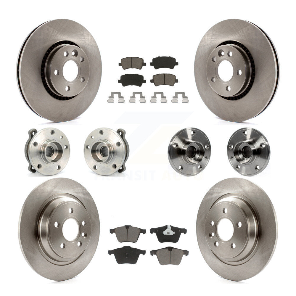 Kit de Rotor et plaquettes de frein à disque, roulement de moyeu avant et arrière (10 pièces) pour Volvo S60 V60 Cros