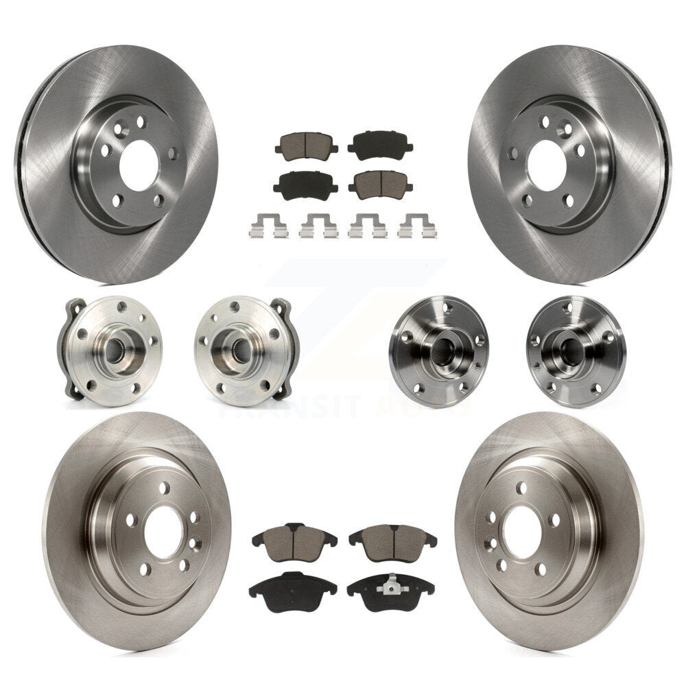 Kit de rotors et plaquettes de frein avec roulement de moyeu avant et arrière (10 pièces) pour Volvo S60 AW 2013-2014