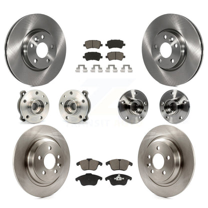 Kit de rotors et plaquettes de frein avec roulement de moyeu avant et arrière (10 pièces) pour Volvo S60 AW 2013-2014