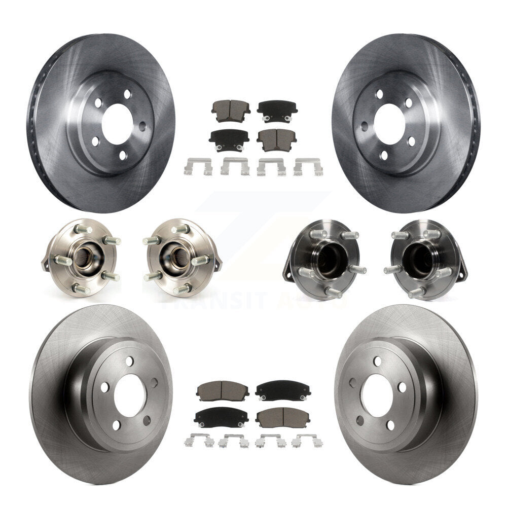 Kit de plaquettes de Rotor de frein, roulement de moyeu avant et arrière (10 pièces) pour Chrysler 300 Dodge Charge