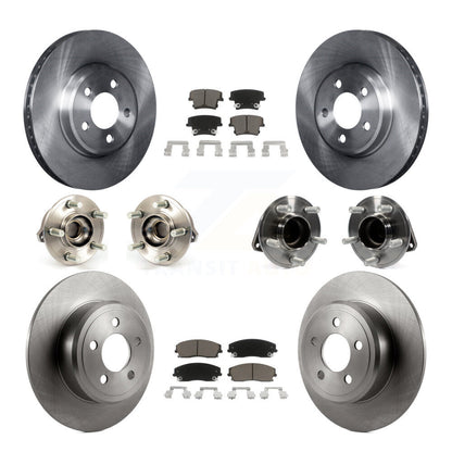 Kit de plaquettes de Rotor de frein, roulement de moyeu avant et arrière (10 pièces) pour Chrysler 300 Dodge Charge