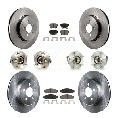 Kit de plaquettes de Rotor de frein, roulement de moyeu avant et arrière (10 pièces) pour Chrysler 300 Dodge Charge