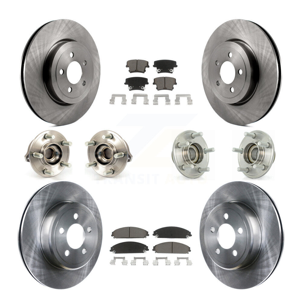 Kit de plaquettes de Rotor de frein, roulement de moyeu avant et arrière (10 pièces) pour Chrysler 300 Dodge Charge