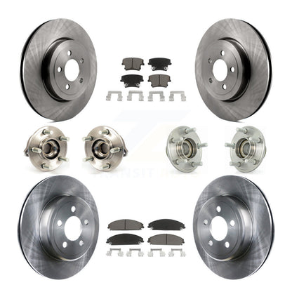 Kit de plaquettes de Rotor de frein, roulement de moyeu avant et arrière (10 pièces) pour Chrysler 300 Dodge Charge