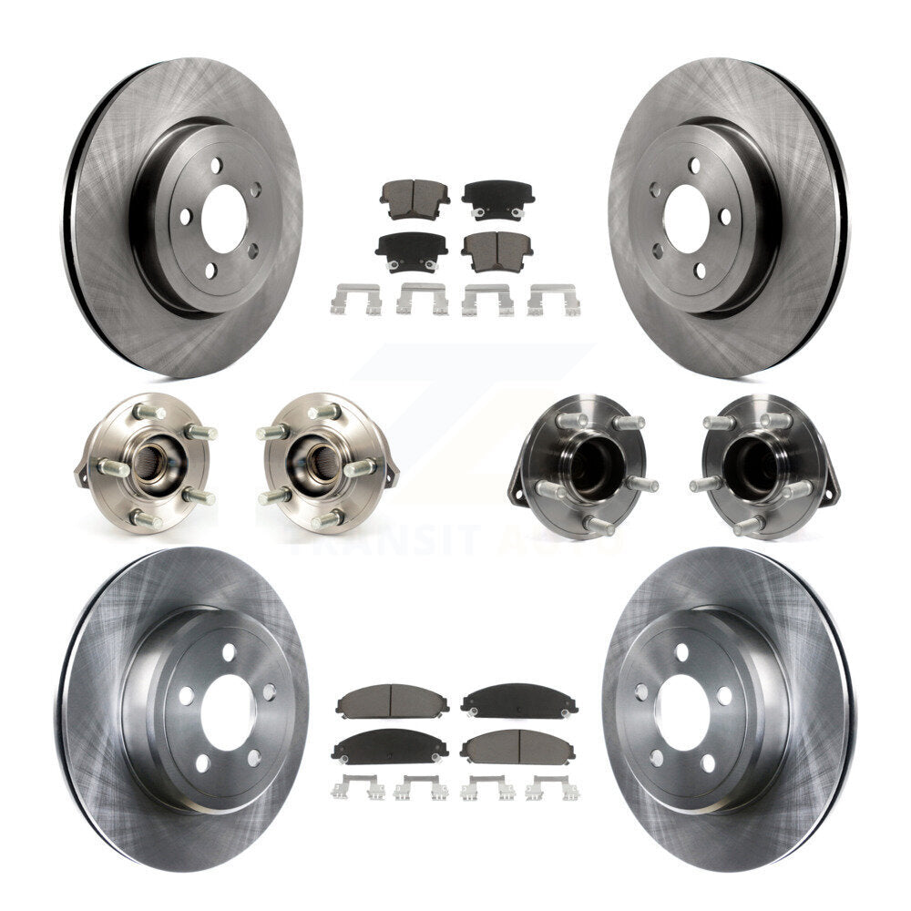 Kit de Rotor et plaquettes de frein à disque, roulement de moyeu avant et arrière (10 pièces) pour Chrysler 300 Dodge