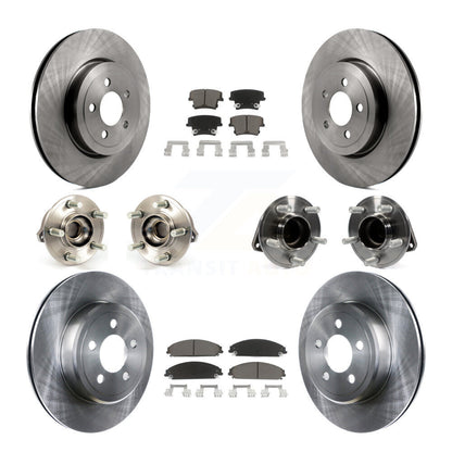 Kit de Rotor et plaquettes de frein à disque, roulement de moyeu avant et arrière (10 pièces) pour Chrysler 300 Dodge