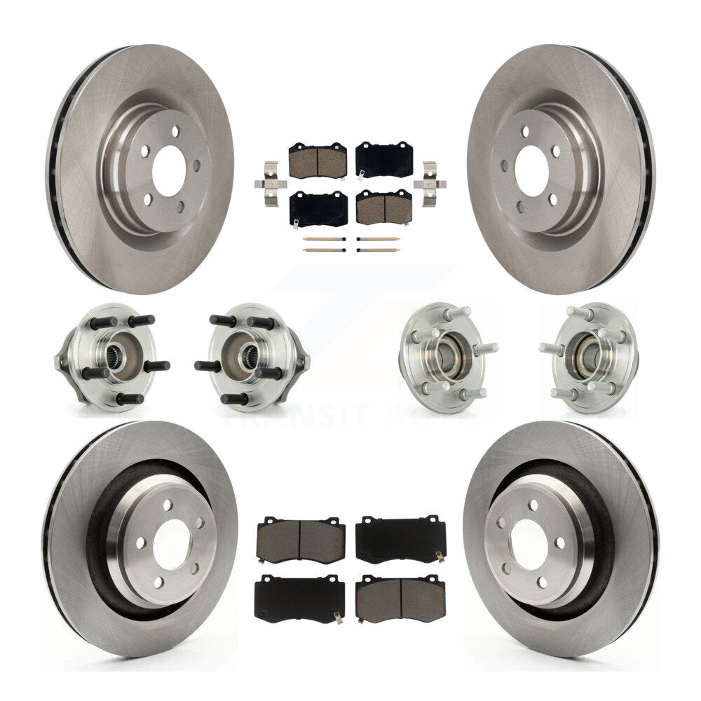 Kit de plaquettes de Rotor de frein, roulement de moyeu avant et arrière (10 pièces) pour Chrysler 300 Dodge Charge