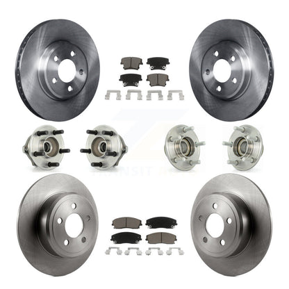Kit de plaquettes de Rotor de frein, roulement de moyeu avant et arrière (10 pièces) pour Chrysler 300 Dodge Charge