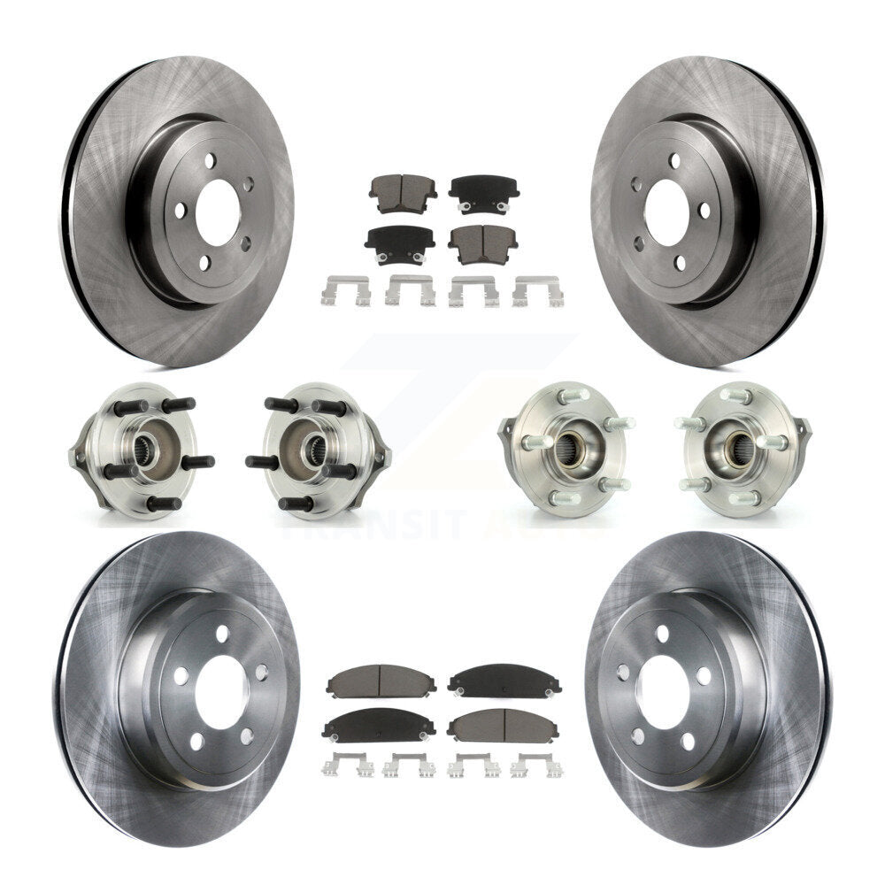 Kit de plaquettes de Rotor de frein, roulement de moyeu avant et arrière (10 pièces) pour Chrysler 300 Dodge Charge