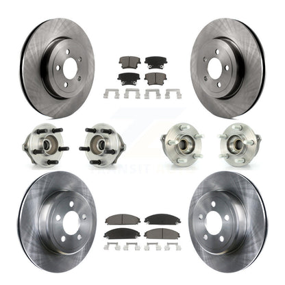 Kit de plaquettes de Rotor de frein, roulement de moyeu avant et arrière (10 pièces) pour Chrysler 300 Dodge Charge