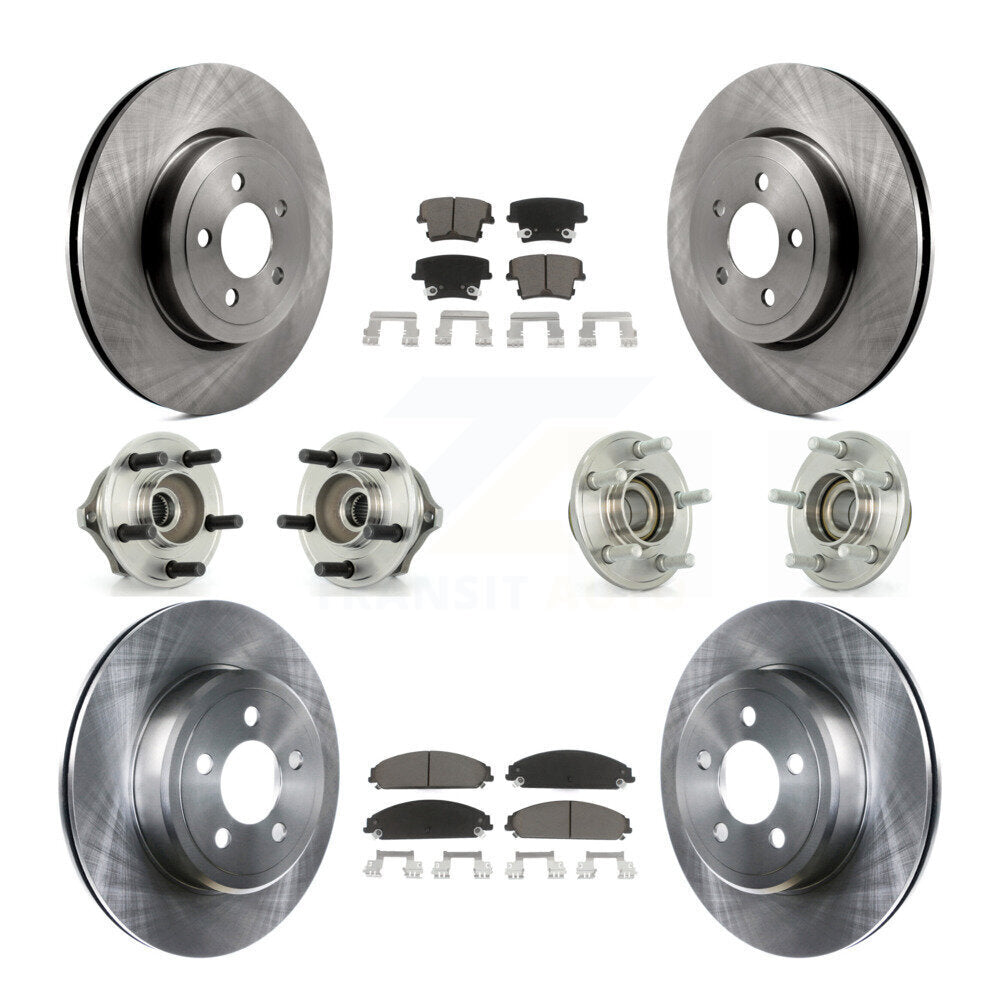 Kit de plaquettes de Rotor de frein, roulement de moyeu avant et arrière (10 pièces) pour Chrysler 300 Dodge Charge