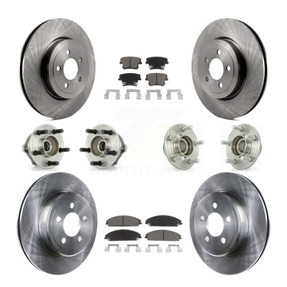 Kit de plaquettes de Rotor de frein, roulement de moyeu avant et arrière (10 pièces) pour Chrysler 300 Dodge Charge