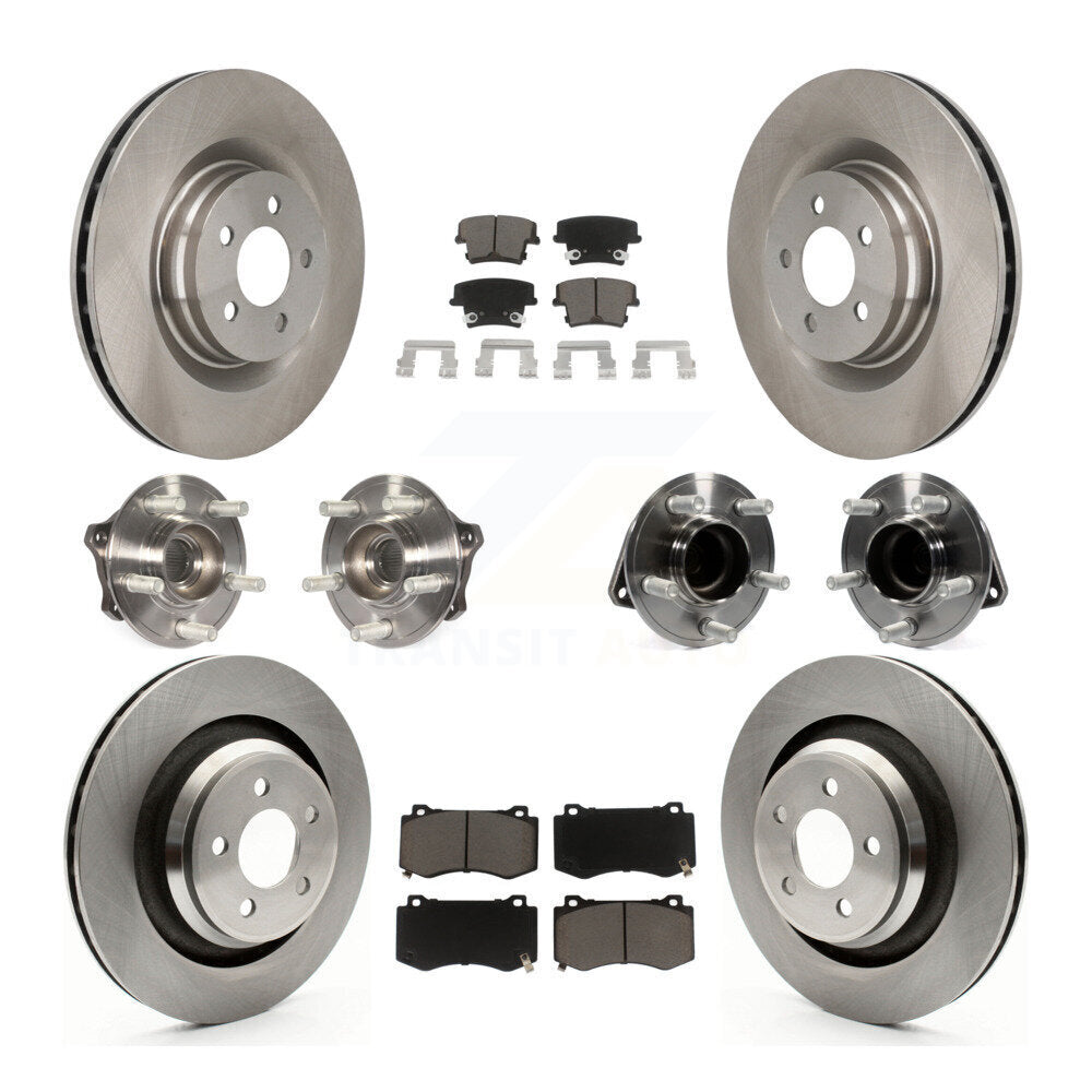 Kit de rotors et plaquettes de frein à disque, roulements de moyeu avant et arrière (10 pièces) pour Dodge Charger
