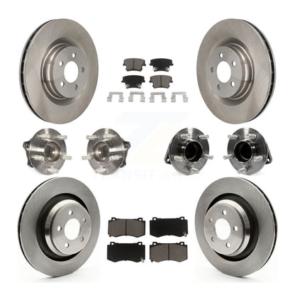 Kit de rotors et plaquettes de frein à disque, roulements de moyeu avant et arrière (10 pièces) pour Dodge Charger