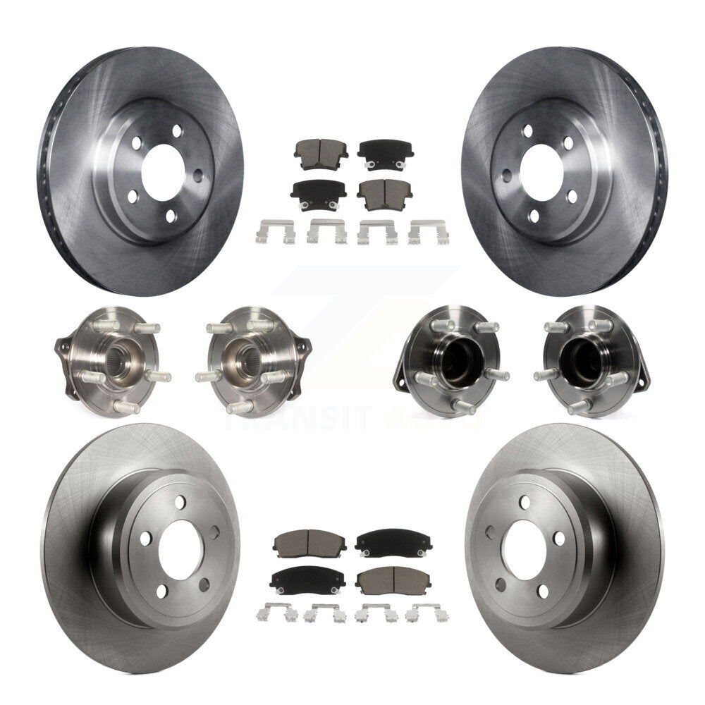 Kit de plaquettes de Rotor de frein, roulement de moyeu avant et arrière (10 pièces) pour Dodge Charger Chrysler 30