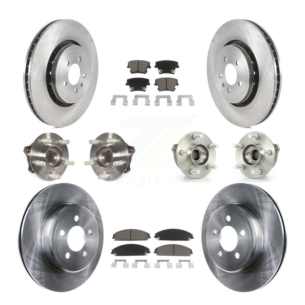 Kit de rotors et plaquettes de frein à disque, roulements de moyeu avant et arrière (10 pièces) pour Dodge Charger