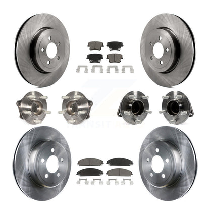 Kit de Rotor et de plaquettes de frein, roulement de moyeu avant et arrière (10 pièces) pour Dodge Charger Challenge