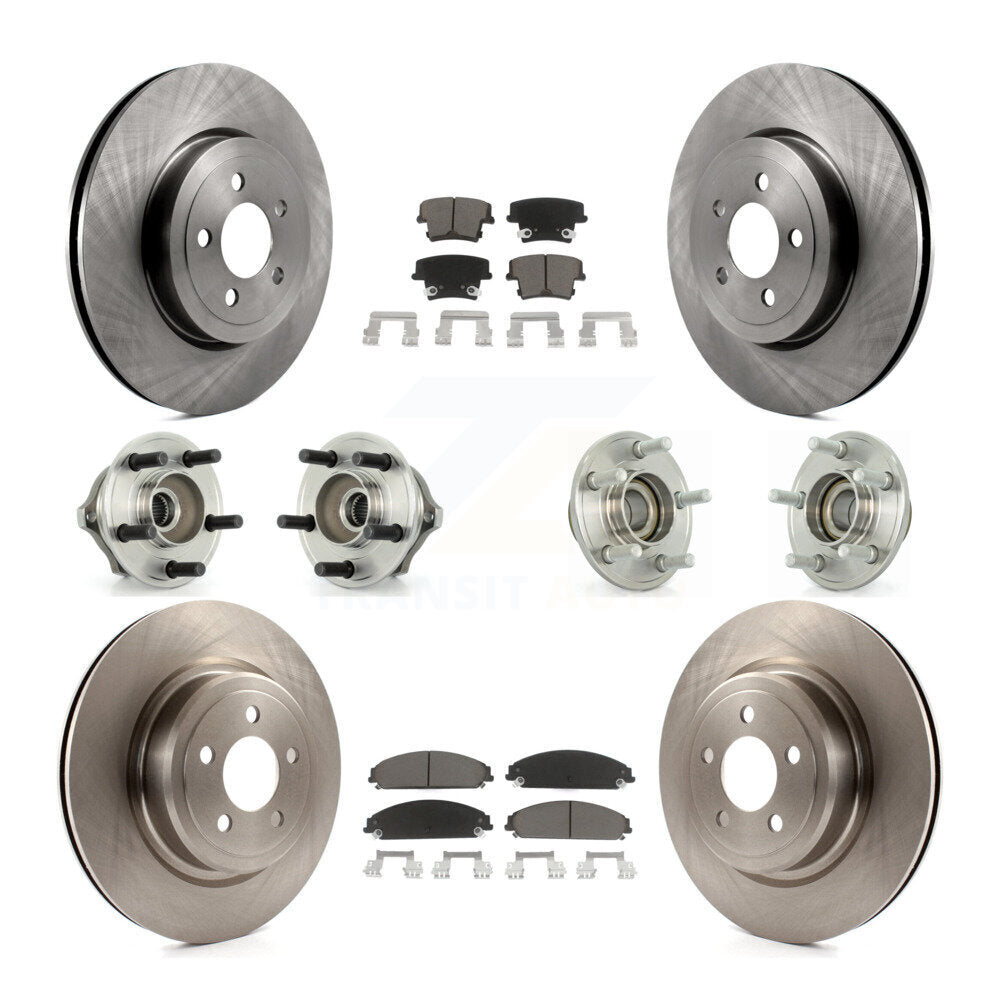 Kit de rotors et plaquettes de frein à disque, roulements de moyeu avant et arrière (10 pièces) pour Dodge Charger