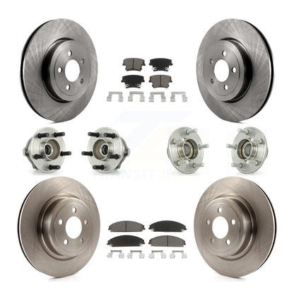 Kit de rotors et plaquettes de frein à disque, roulements de moyeu avant et arrière (10 pièces) pour Dodge Charger