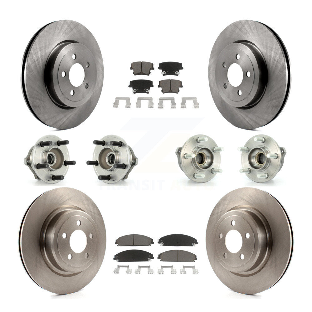 Kit de rotors et plaquettes de frein à disque, roulements de moyeu avant et arrière (10 pièces) pour Dodge Charger