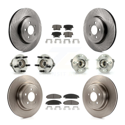Kit de rotors et plaquettes de frein à disque, roulements de moyeu avant et arrière (10 pièces) pour Dodge Charger
