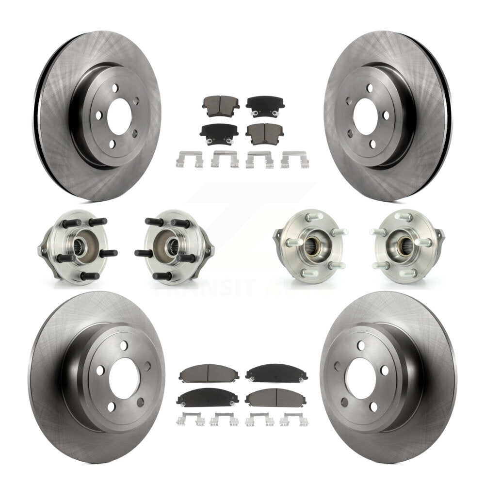 Kit de plaquettes de Rotor de frein, roulement de moyeu avant et arrière (10 pièces) pour Chrysler 300 AWD avec 3.5