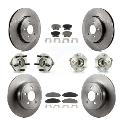 Kit de plaquettes de Rotor de frein, roulement de moyeu avant et arrière (10 pièces) pour Chrysler 300 AWD avec 3.5