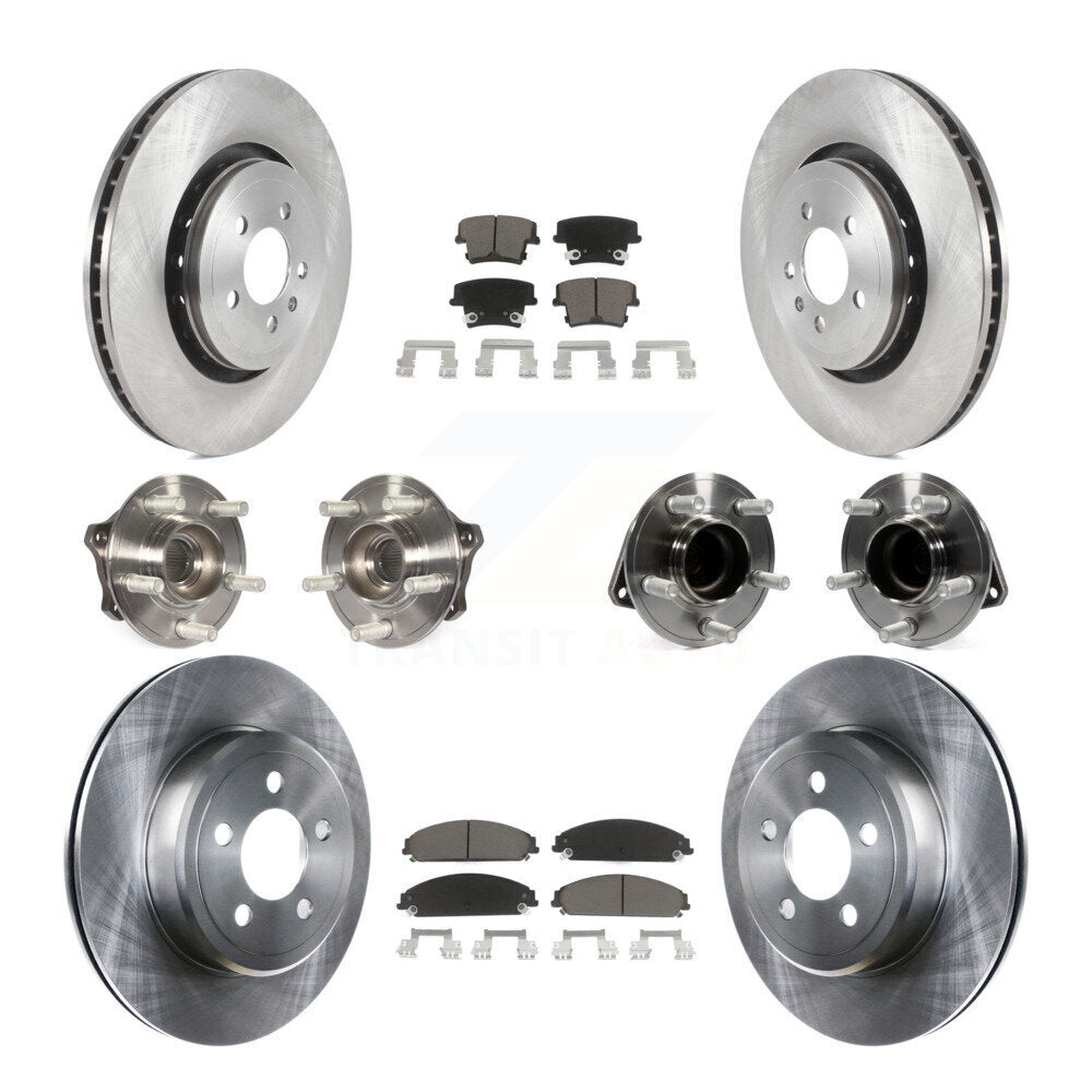 Kit de rotors et plaquettes de frein à disque, roulements de moyeu avant et arrière (10 pièces) pour Dodge Charger