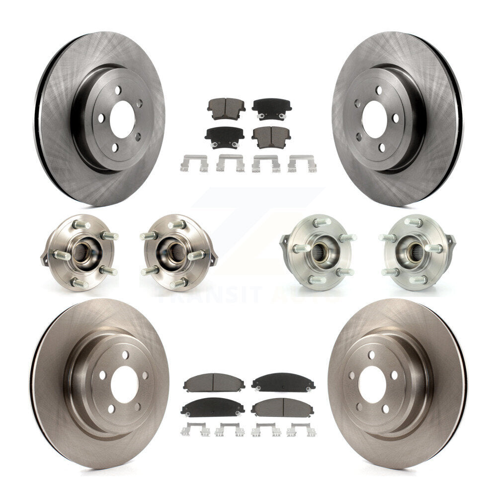 Kit de rotors et plaquettes de frein à disque, roulements de moyeu avant et arrière (10 pièces) pour Dodge Charger